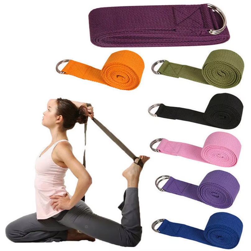 D Ring Strap - 180cm Sport Yoga Strap Durable Cotton