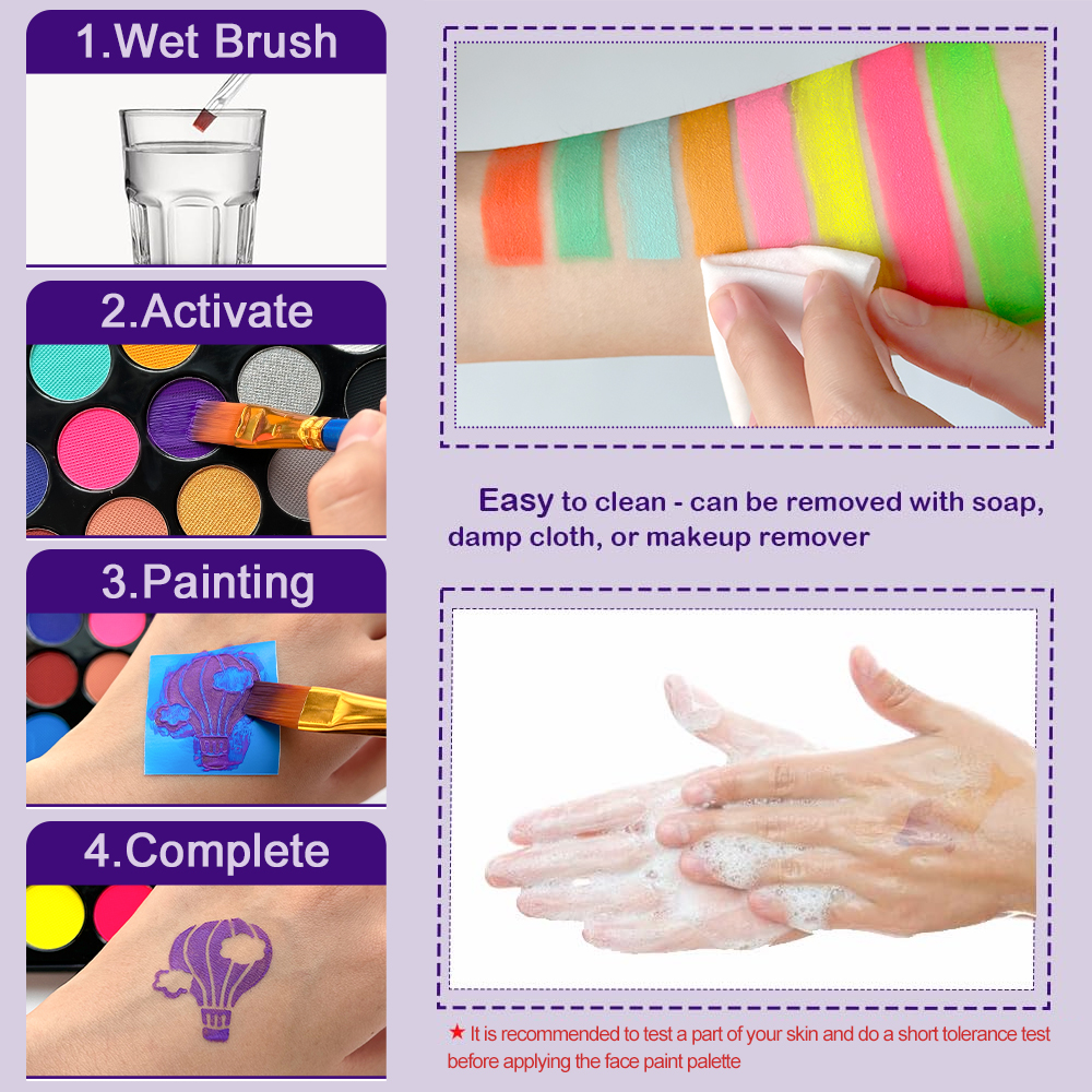 22 Color Face Body Painting Ki - Cosplay Prop Paint 评论和价格