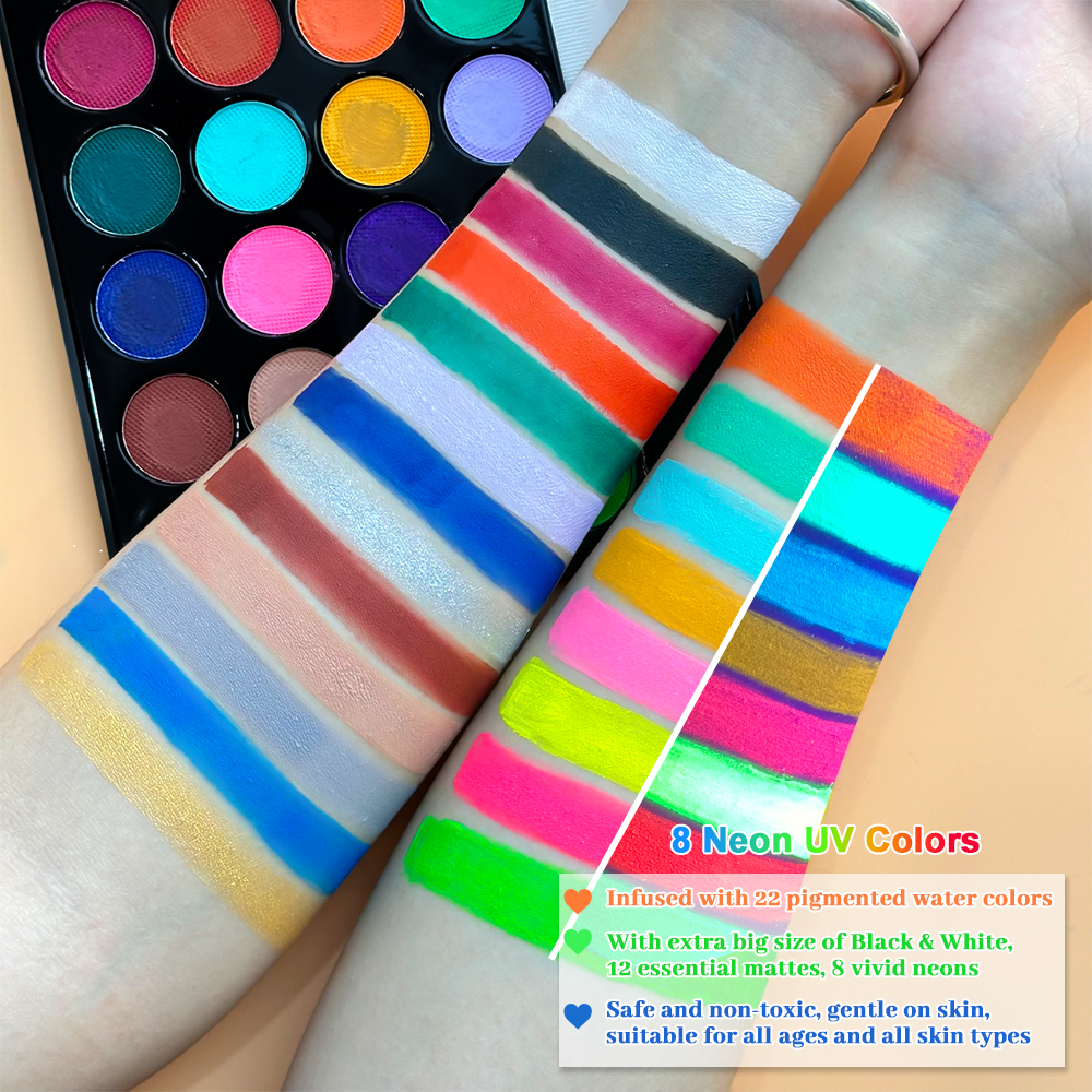 22 Color Face Body Painting Ki - Cosplay Prop Paint 评论和价格