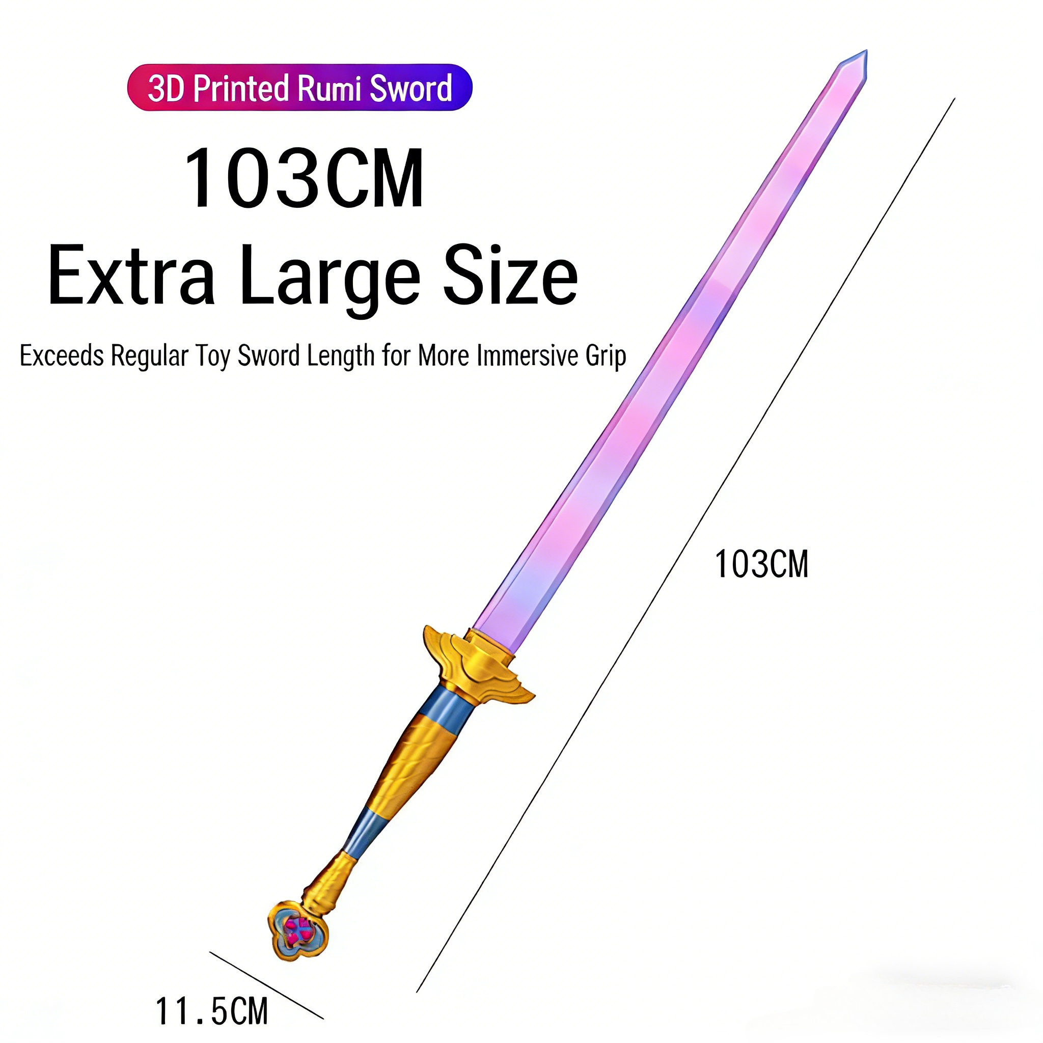 Purple Rumi Demon Hunter Sword - Cosplay Prop Dagger 评论和价格