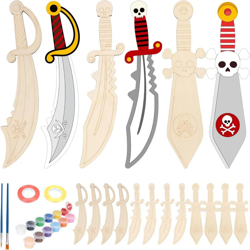Wooden DIY Drawing Pirate Wood - Cosplay Prop Paint 评论和价格