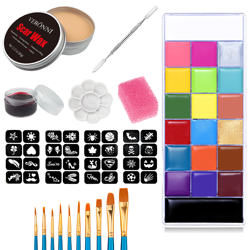 SFX Makeup Kit 20 Colors Face  - Body Paint Sfx 评论和价格