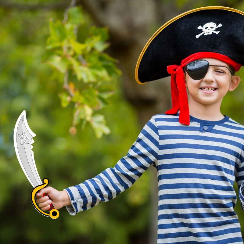 16pcs Kids Wooden Pirate Theme - Cosplay Prop Paint 评论和价格
