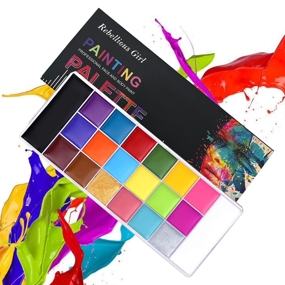 20 Colors Professional Face Pa - Cosplay Prop Paint 评论和价格