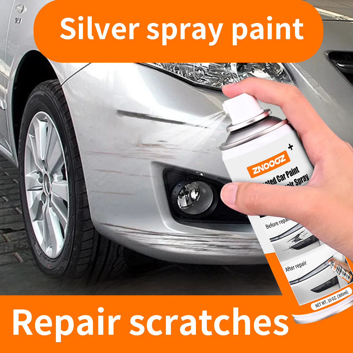 Silver Car Scratch Repair Spra - Metallic Spray Paint 评论和价格