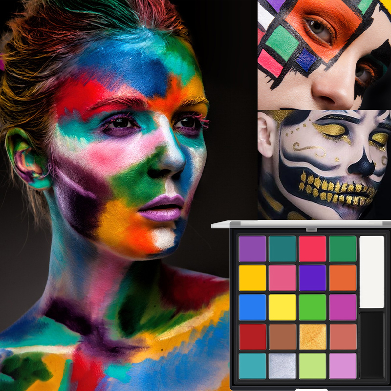 22-Color Face Body Paint Set O - Body Paint Sfx 评论和价格