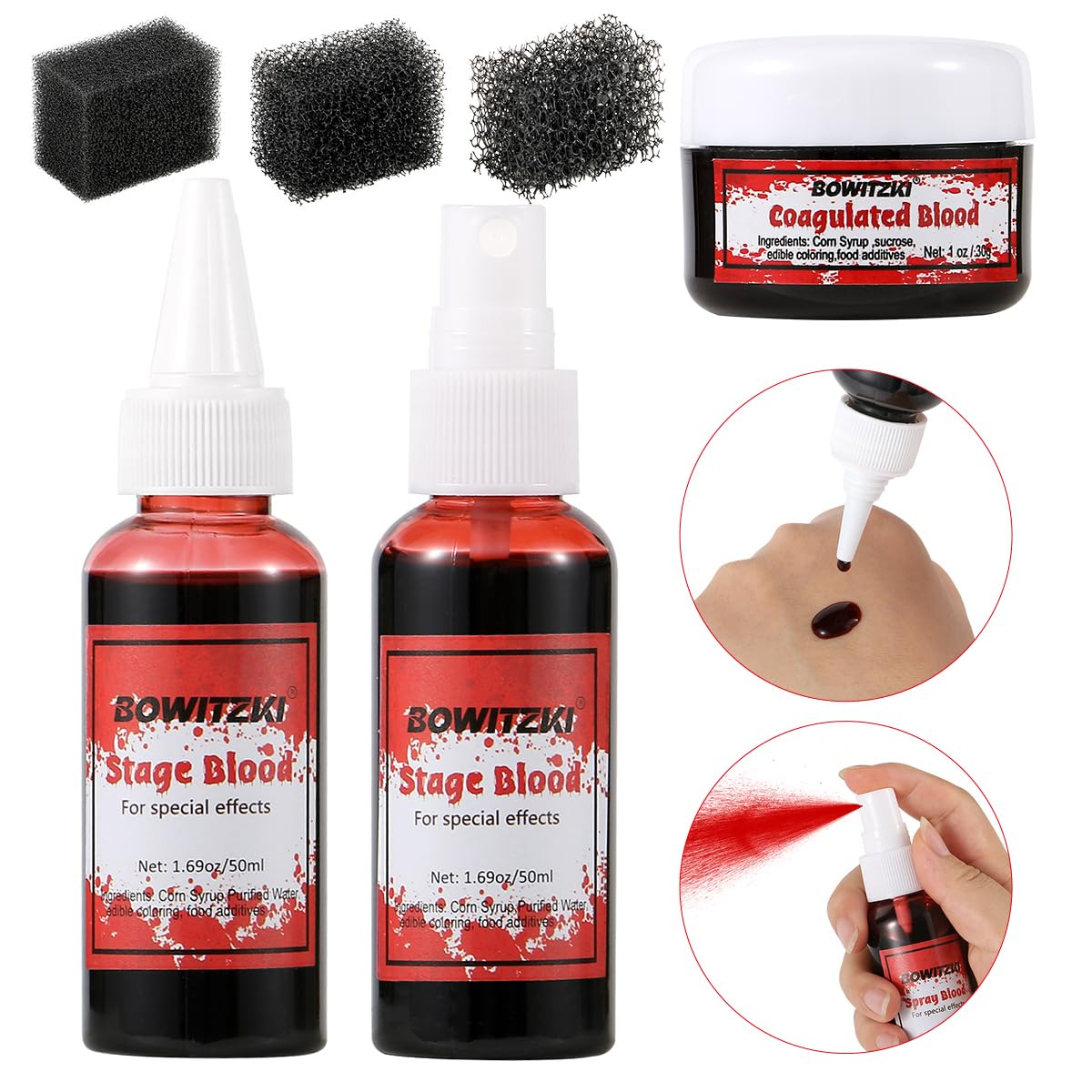 Bowitzki Fake Blood 3PCS Stage - Body Paint Sfx 评论和价格