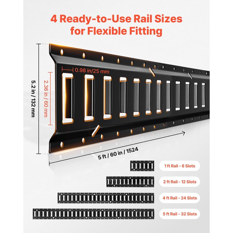 E-Track Tie-Down Rail Kit, 8 P - D Ring Strap 评论和价格
