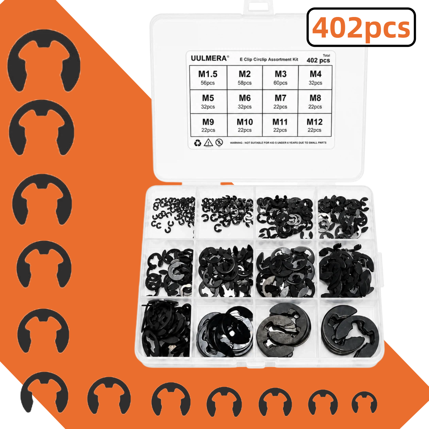 E-Clip Snap Ring Set 269/209/4 - Snap Fastener Set 评论和价格