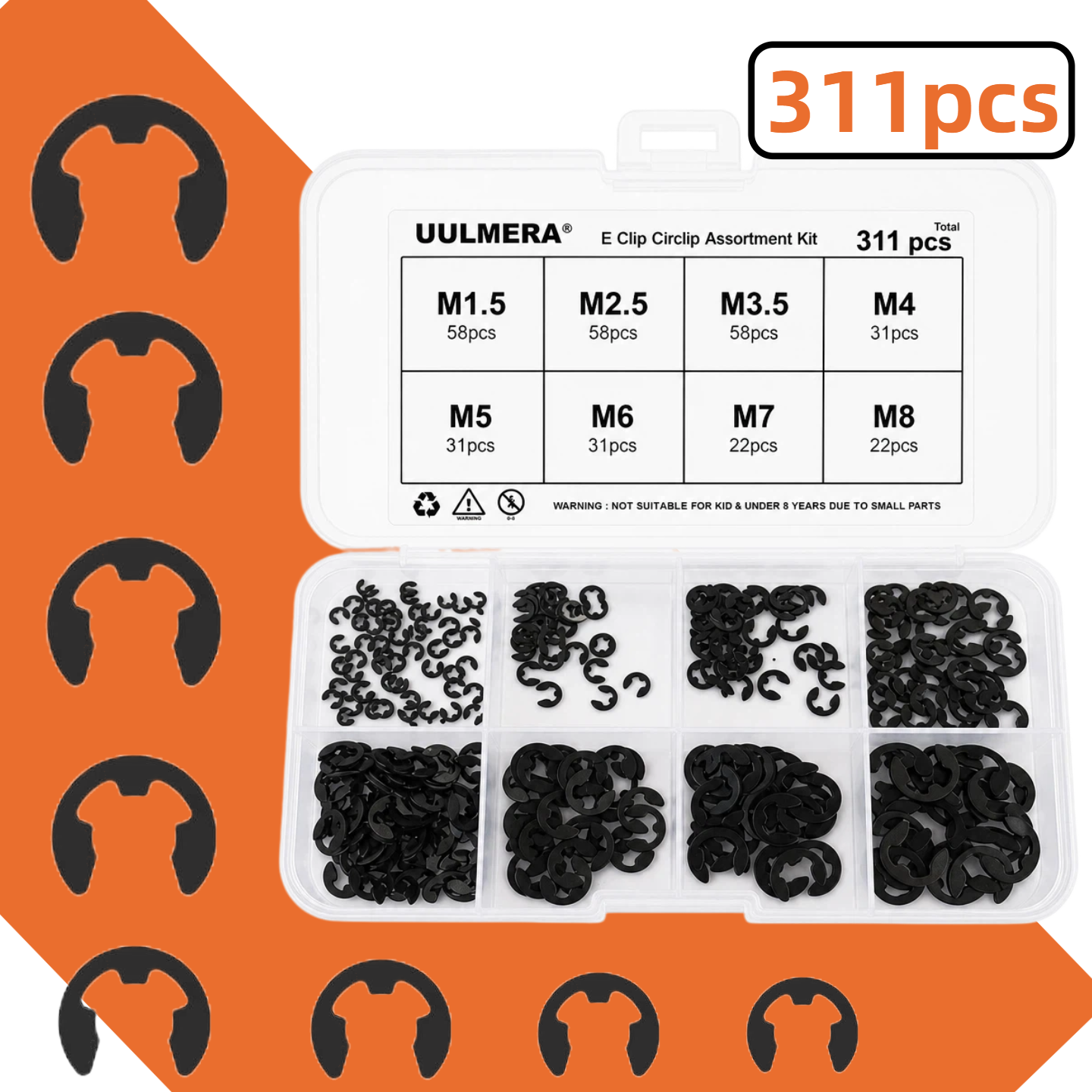E-Clip Snap Ring Set 269/209/4 - Snap Fastener Set 评论和价格