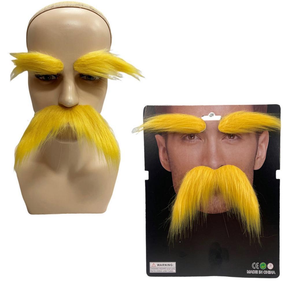 Fake Mustache and Eyebrows Sel - Cosplay Prop Kit 评论和价格