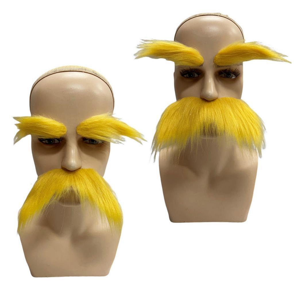 Fake Mustache and Eyebrows Sel - Cosplay Prop Kit 评论和价格