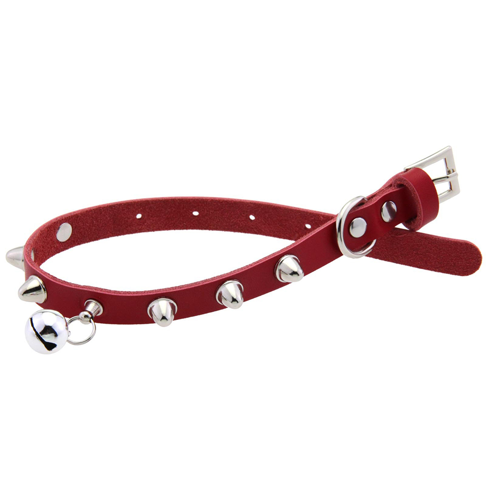 Leather Cat Collar With Bell D - D Ring Strap 评论和价格