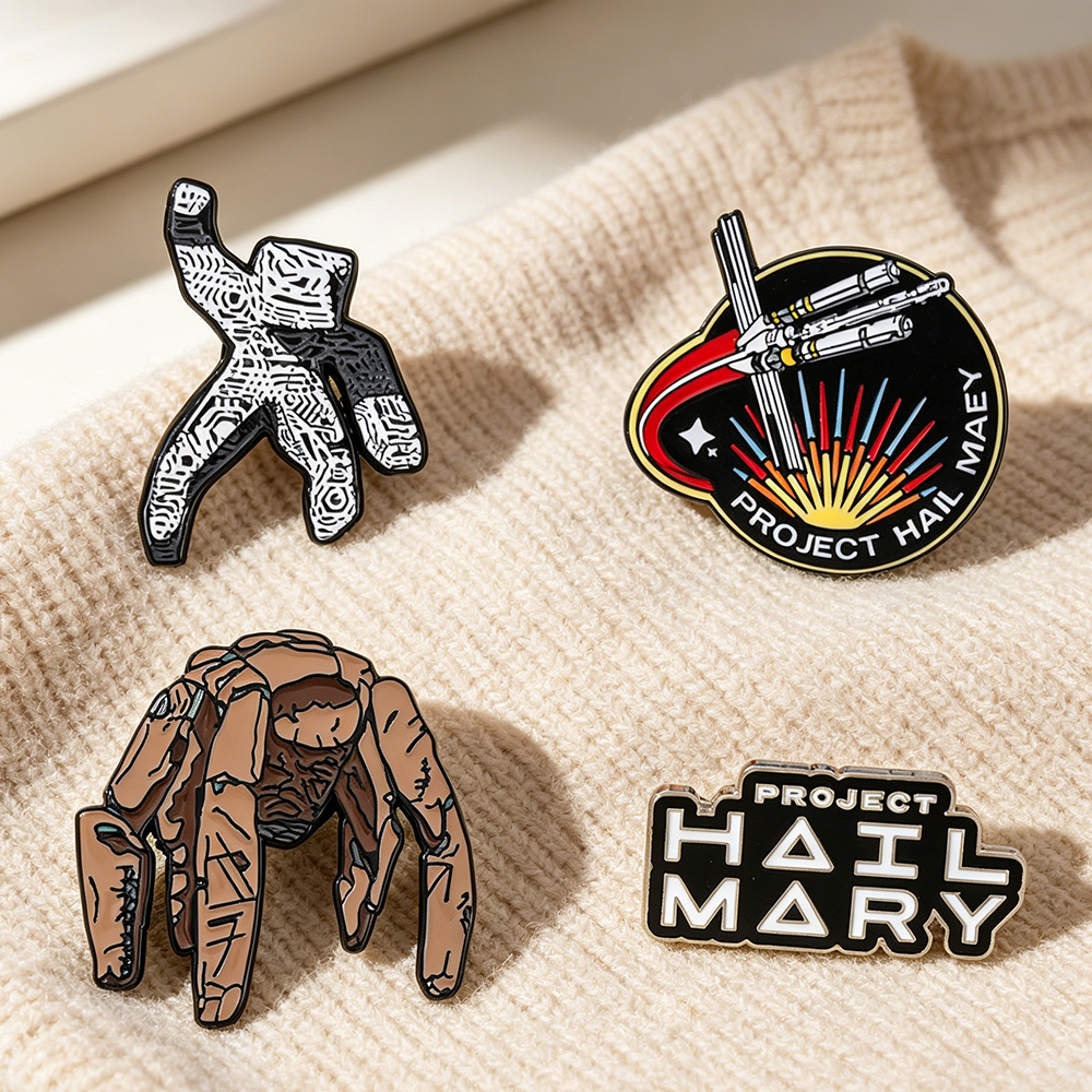 4pc Sci-Fi Enamel Pin Set Proj - Cosplay Prop Bag 评论和价格
