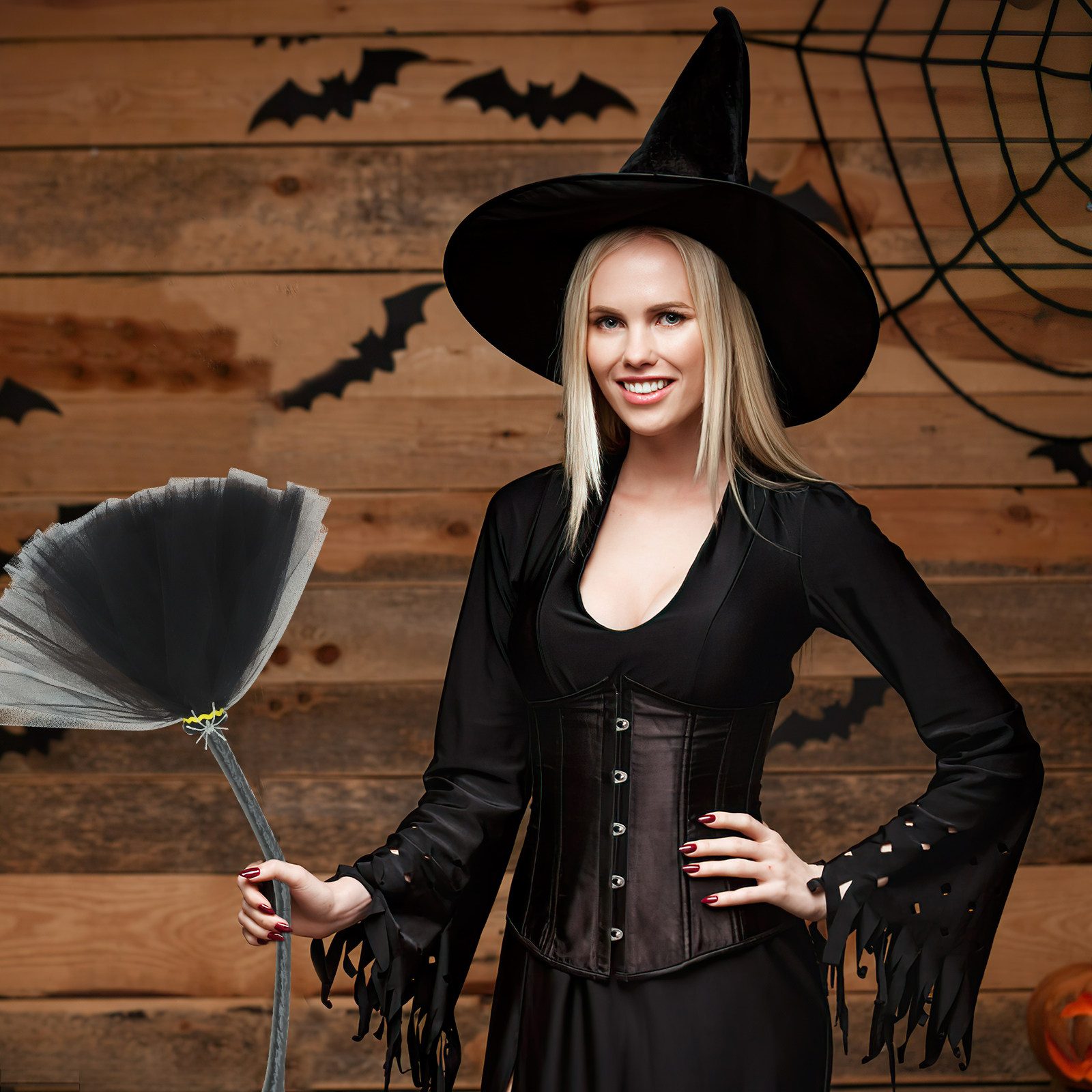 Witch Broom Halloween Plastic  - Detachable Cosplay Prop 评论和价格