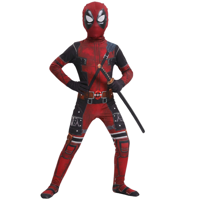 3-12Y Kids Deadpool Costume wi - Cosplay Prop Dagger 评论和价格