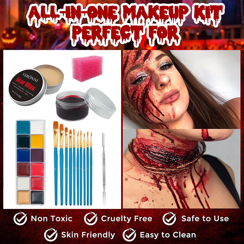 SFX Makeup Kit,12 Colors Face  - Body Paint Sfx 评论和价格