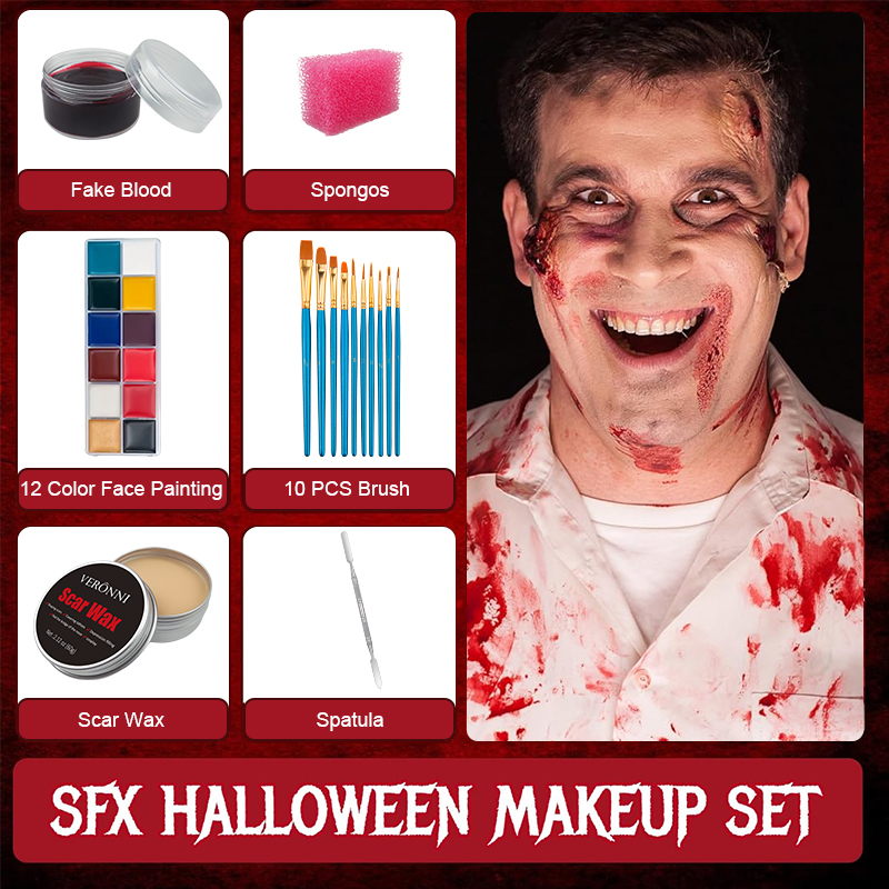 SFX Makeup Kit,12 Colors Face  - Body Paint Sfx 评论和价格